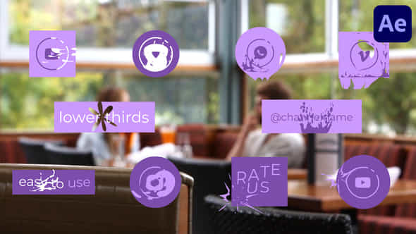 Social Media Lower Thirds Handdrawn For After Effects - VideoHive 50948060