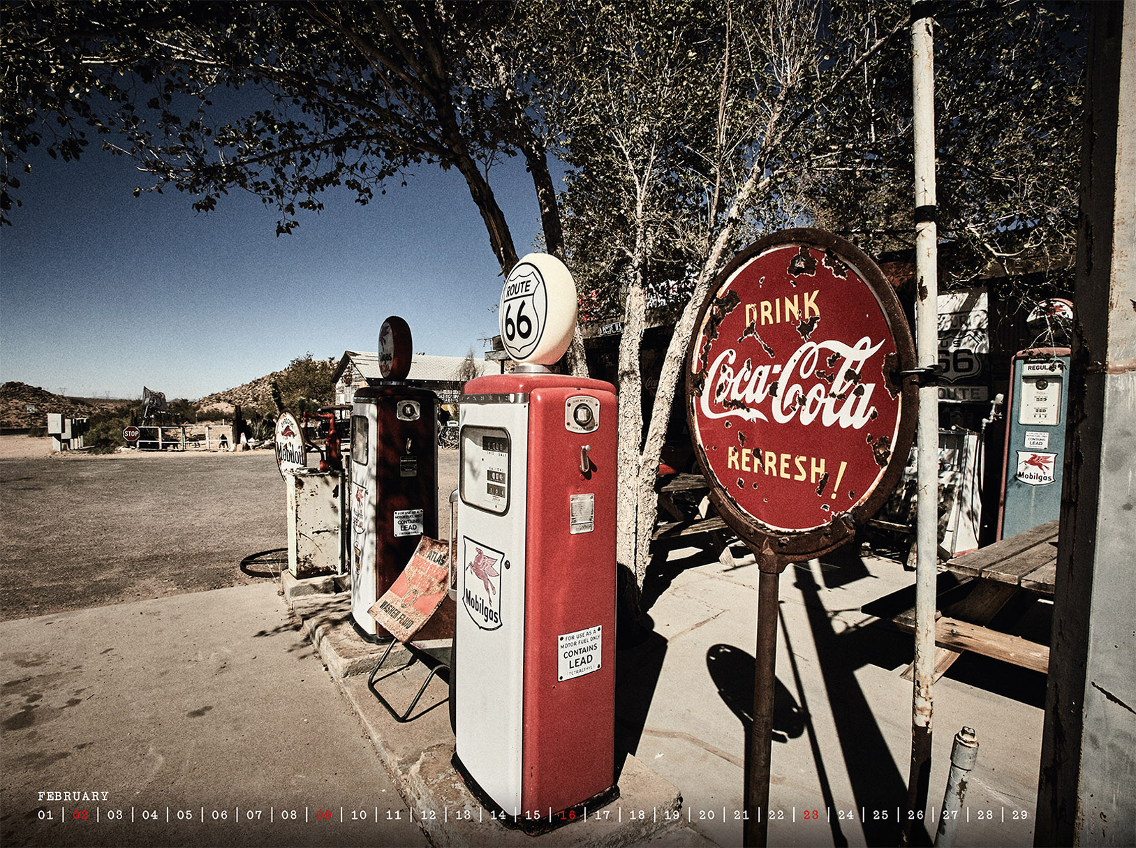 Route 66 / calendar 2020 by Christian Holzknecht Route 66 / календарь 2020 / февраль