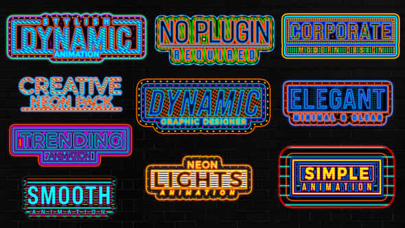 Neon Light Text Pack - VideoHive 49636532