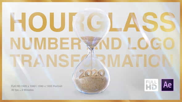 Hourglass Number and Logo Transformation - VideoHive 25550747