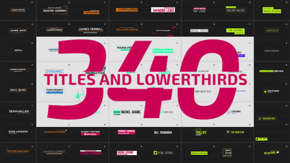 Motion Titles And Lowerthirds - VideoHive 57434240