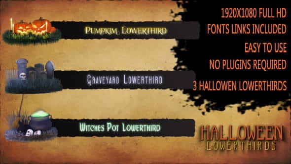 Halloween Lower Thirds - VideoHive 5883473