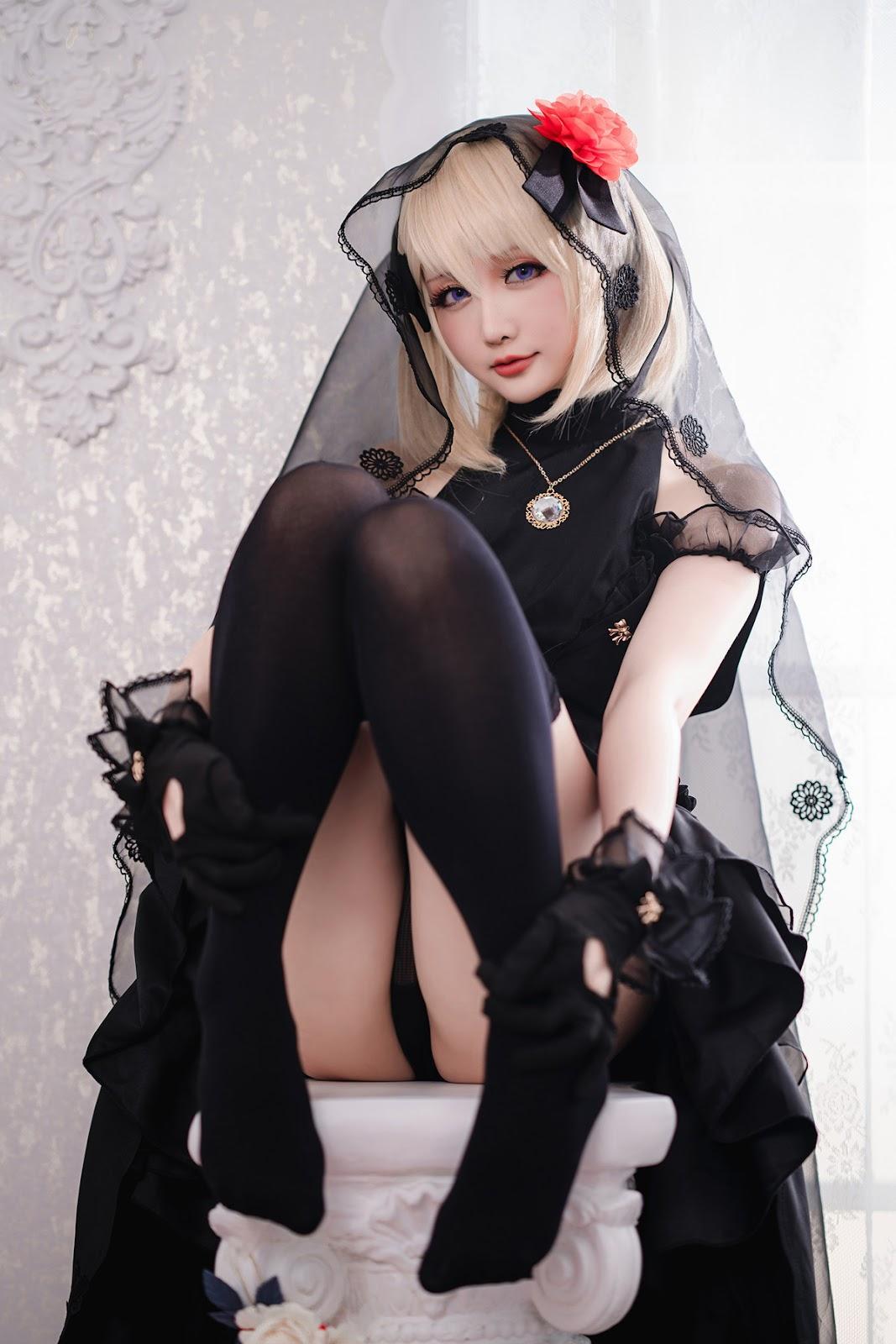 Cosplay 星之迟迟Hoshilily Z23婚纱(25)