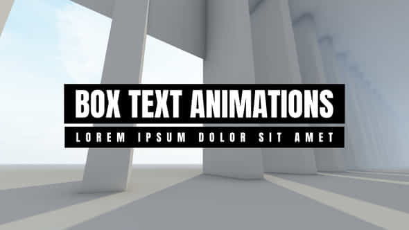 Box Text Animations - VideoHive 54743725