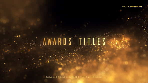 Golden Glitter Particles Titles - VideoHive 25542712