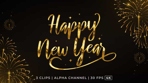 Happy New Year Text Animation - VideoHive 52497007