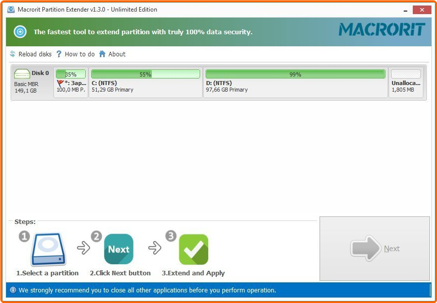 Macrorit Partition Extender 2.5.0 Unlimited Edition Repack & Portable by Elchupacabra