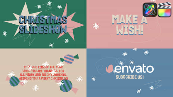 Hand Made Christmas Slideshow For Fcpx - VideoHive 48801683