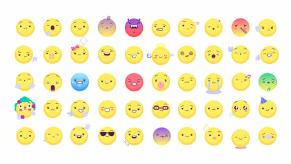 Animated Emoticons Pack V 2 - VideoHive 19889189
