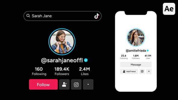 Tiktok Search Bar Profile Result - VideoHive 52522818