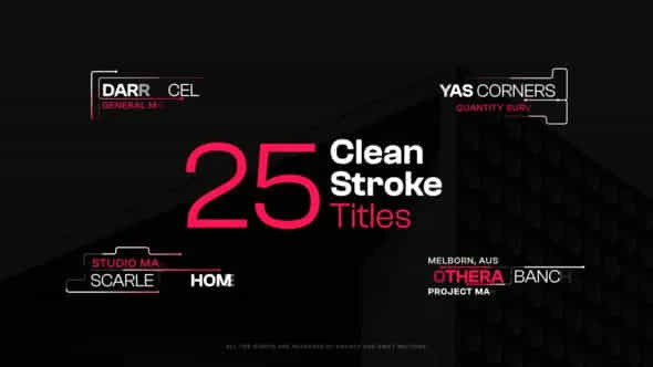 Clean Stroke Titles - VideoHive 46441273