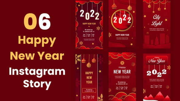 Happy New Year Instagram Story - VideoHive 35216167