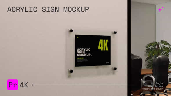 Acrylic Sign Mockup - VideoHive 56026535