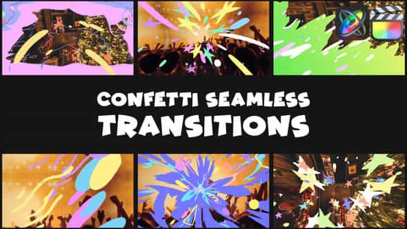 Confetti Seamless Transitions Fcpx - VideoHive 49576280