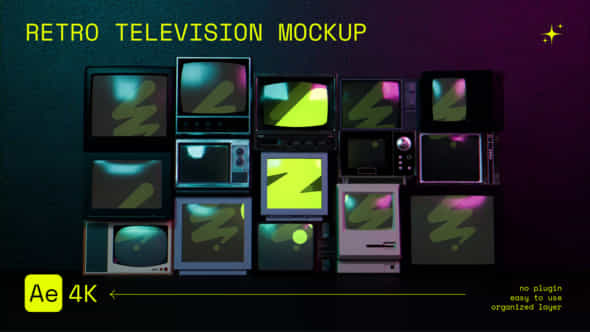 Retro Television Mockup - VideoHive 57289573