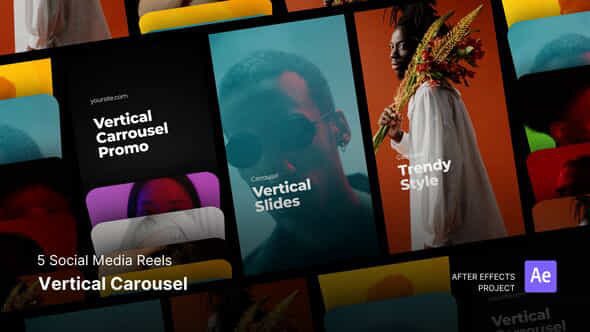Social Media Reels Vertical Carousel After Effects Template - VideoHive 57860589