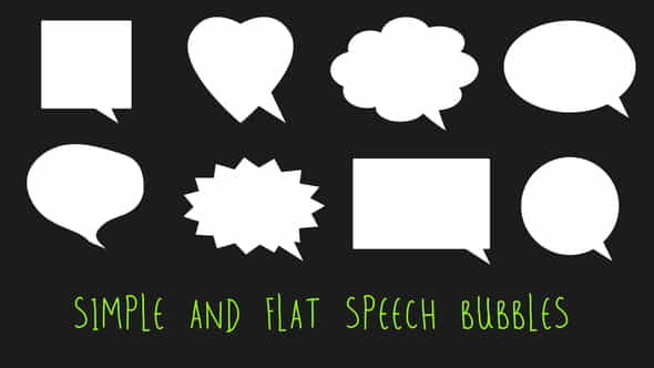 Simple and Flat Speech Bubbles - VideoHive 22290973