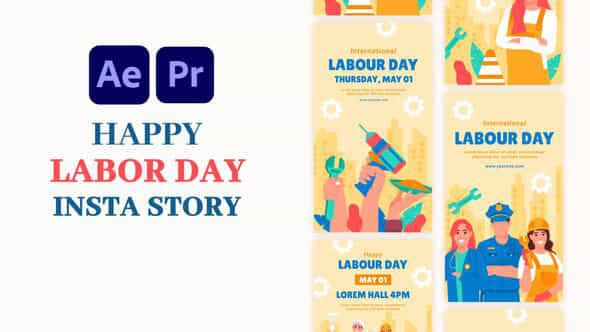 Happy Labor Day Instagram Story - VideoHive 57787592