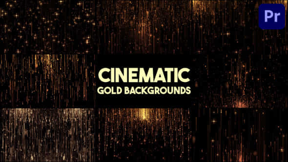 Cinematic Gold Backgrounds For Premiere Pro - VideoHive 51776166