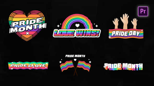 Pride Lgbtq Titles Pack - VideoHive 52400185