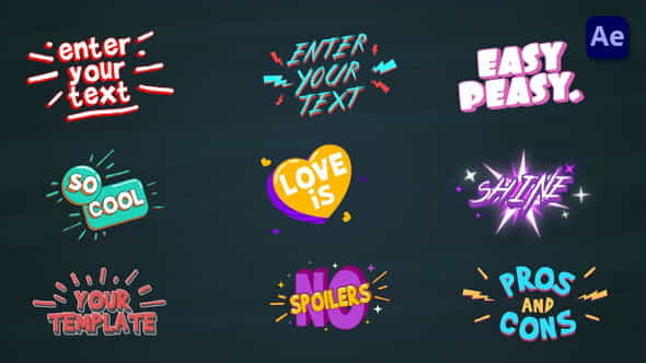 Cartoon Titles [After Effects - VideoHive 36713408