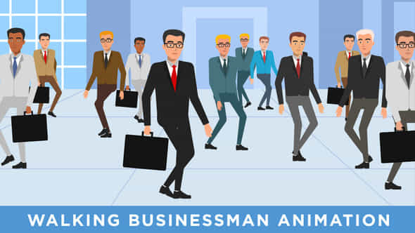 Walking Businessman Animation - VideoHive 21612372