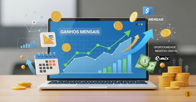 Oportunidade de negócio digital com ganhos mensais
