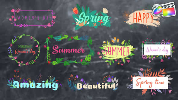 Flower Titles for - VideoHive 36889579