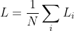 L = frac{1}{N}sumlimits_{i}L_i