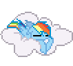 rainbow dash sleeping on cloud sprite