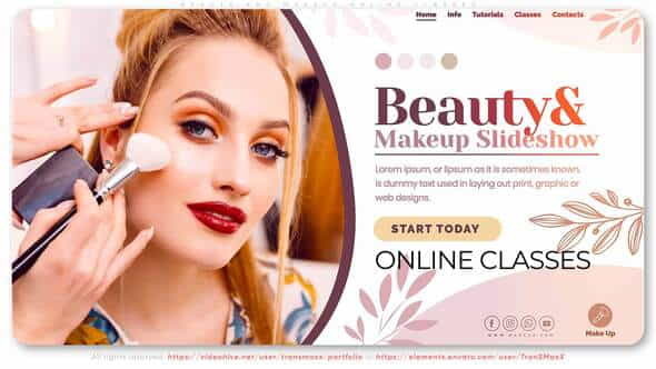 Beauty and Makeup. Online Classes - VideoHive 29044311