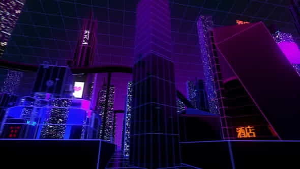 Cybernetic Neon City V2 - VideoHive 26010364