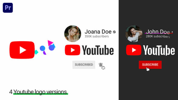 Youtube Logo Subscribe - VideoHive 36218371