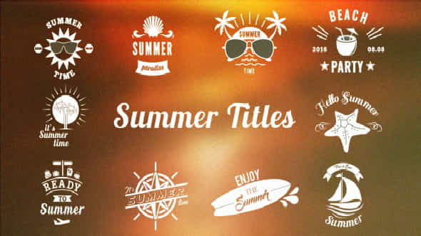 SummerHoliday Title Pack 2 - VideoHive 16575638