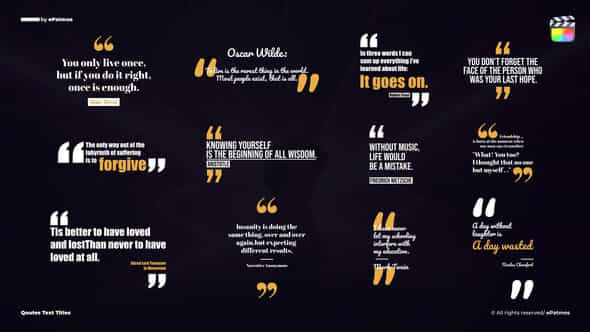 Quotes Text Titles Fcpx - VideoHive 52062577