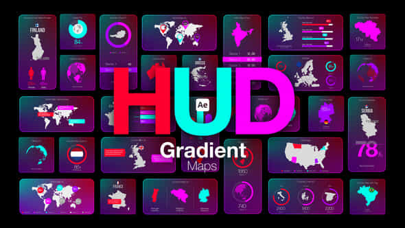 Hud Gradient Maps - VideoHive 58578266