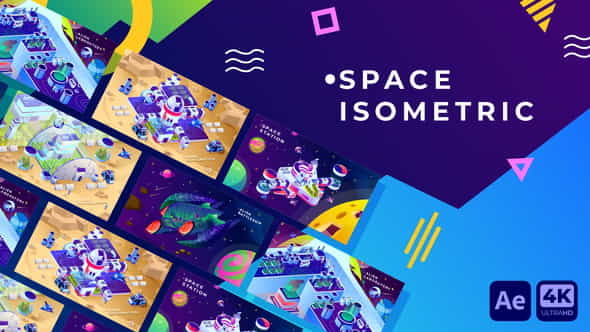 Space Technology Isometric Animation | - VideoHive 34038854