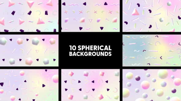 Gradient Spherical Backgrounds - VideoHive 42485422