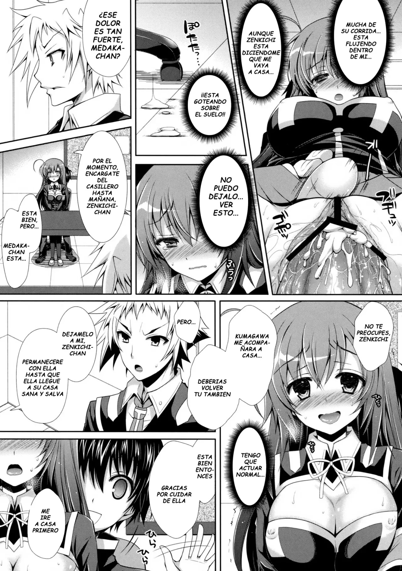 Medaka chan Sakunyuu 5 Kumagawa kun molesta a Medaka chan con un Vibrador - 18