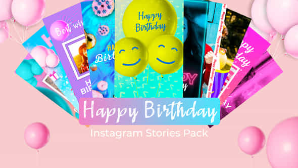 Happy Birthday Instagram - VideoHive 39200346