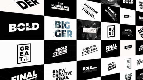 Bold Titles - VideoHive 34033087