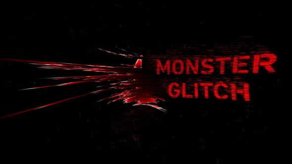 Monster Glitch Logo Reveal - VideoHive 23460230