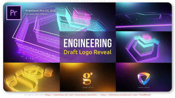 Engineering Draft Logo Reveal - VideoHive 52032922