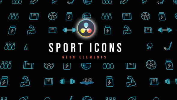 Sport Neon Icons - VideoHive 53637614