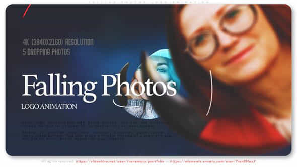 Falling Photos Logo Animation - VideoHive 39462548