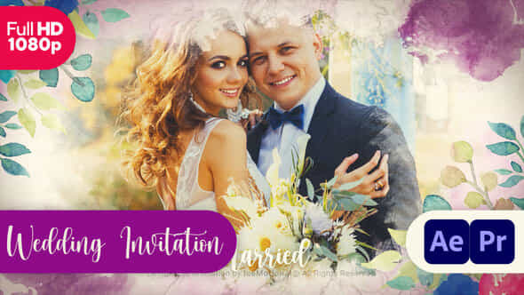 Watercolor Wedding Invitation - VideoHive 40270787