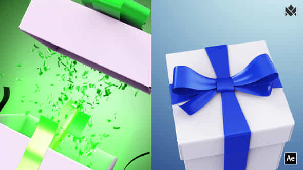 Gift Box Logo Reveal - VideoHive 54404856