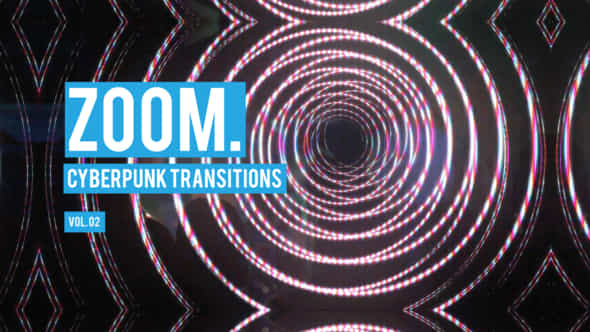 Cyberpunk Zoom Transitions - VideoHive 47700380