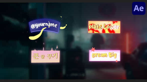 Neon Lower Thirds After Effects - VideoHive 58397704