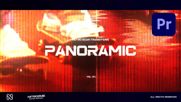 Retro Scanlines Panoramic Transitions Vol 04 For Premiere Pro - VideoHive 50606711